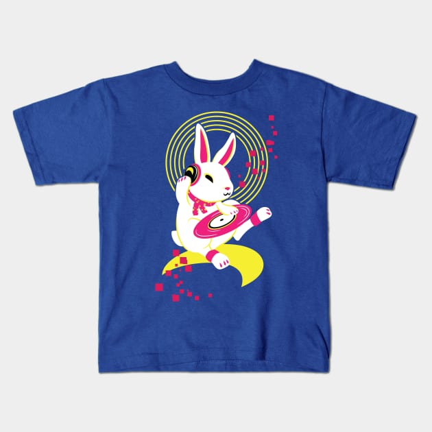 DJ Usagi Kids T-Shirt by merumori